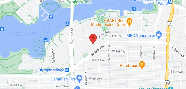 map of 1101 288 W 1ST AVENUE
